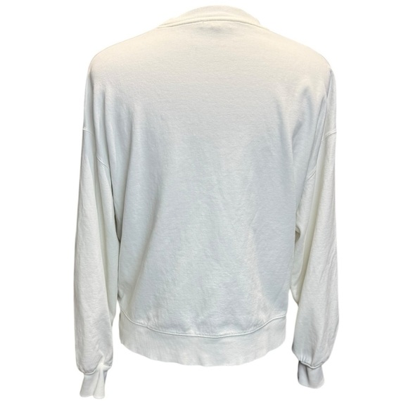 Massimo Dutti Women’s Cream Elevated Luxury Crew Neck Sweatshirt Size XS - Picture 4 of 6